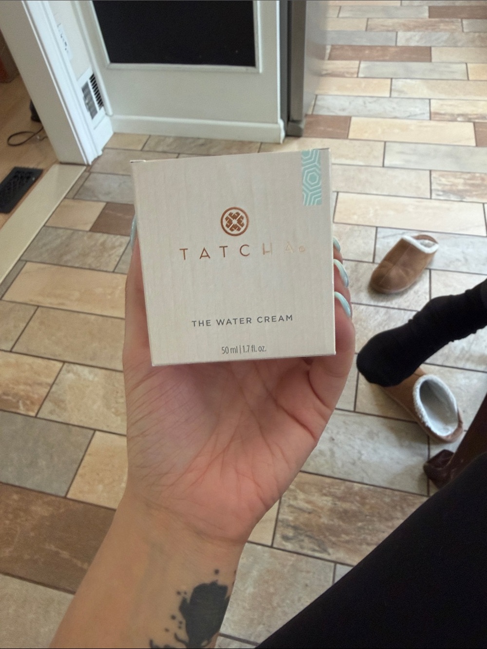 BRAND NEW Tatcha White Box with Gold Logo and Turquoise Accent